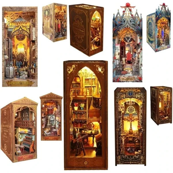 Miniature House Kits DIY Book Nook Wooden Detective Agency Model - Image 6