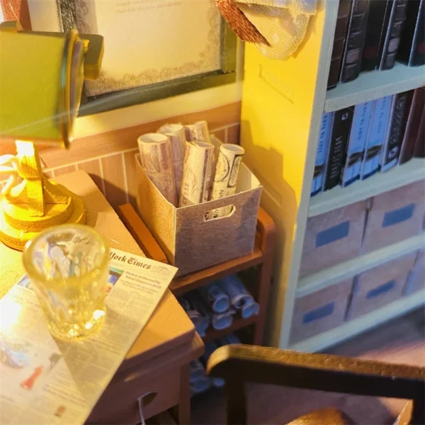 Miniature House Kits: LED Detective Lodge DIY Dollhouse for Creative Fun - Image 6