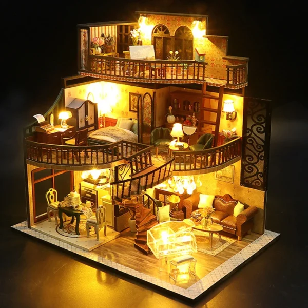 Miniature House Kits: Wooden DIY 3D Puzzle for Bedroom Decoration Gifts