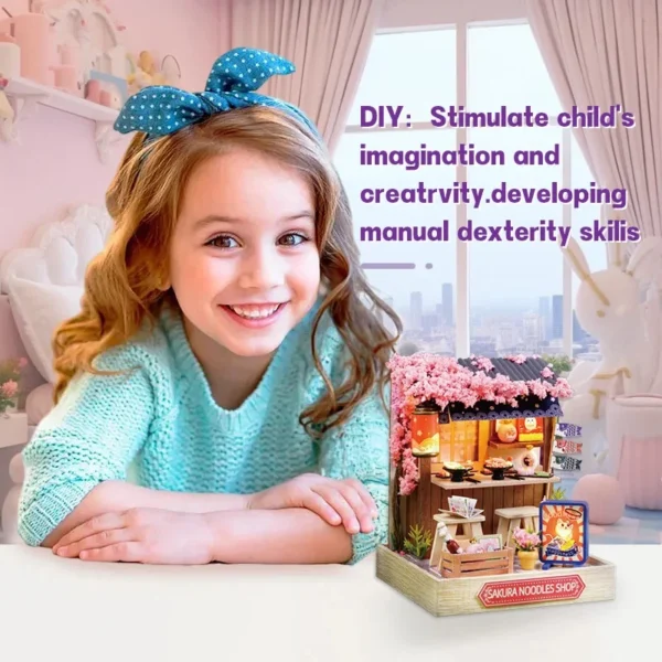 Miniature House Kits: Create Your Own Sakura Noodles Shop DIY Set - Image 3