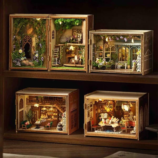 DIY Miniature House Kits 3D Puzzle: Small House Kit with Furniture, Lighting & Crafts