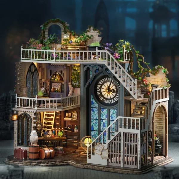 Discover New DIY Wooden Doll Houses: Miniature House Kits with LED Lights for Adults - Image 4