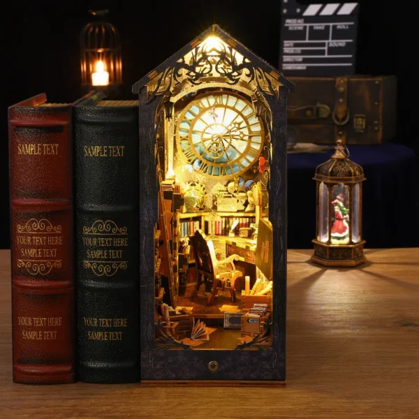 Miniature House Kits DIY Book Nook Wooden Detective Agency Model - Image 3