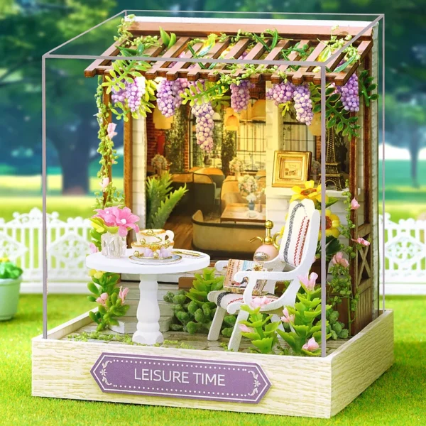 Miniature House Kits - DIY Wooden 3D Puzzle for Room Decor & Gifts - Image 3
