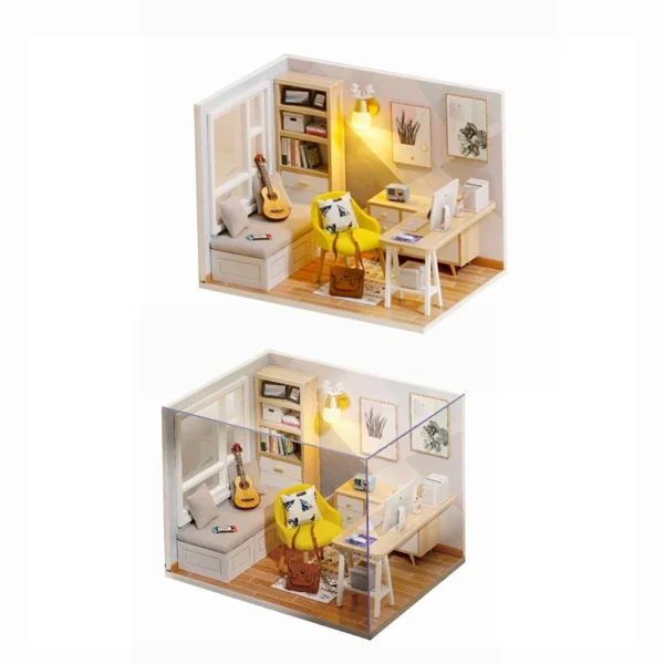 Miniature House Kits: DIY Wooden Doll House with LED Furniture for All Age - Image 10