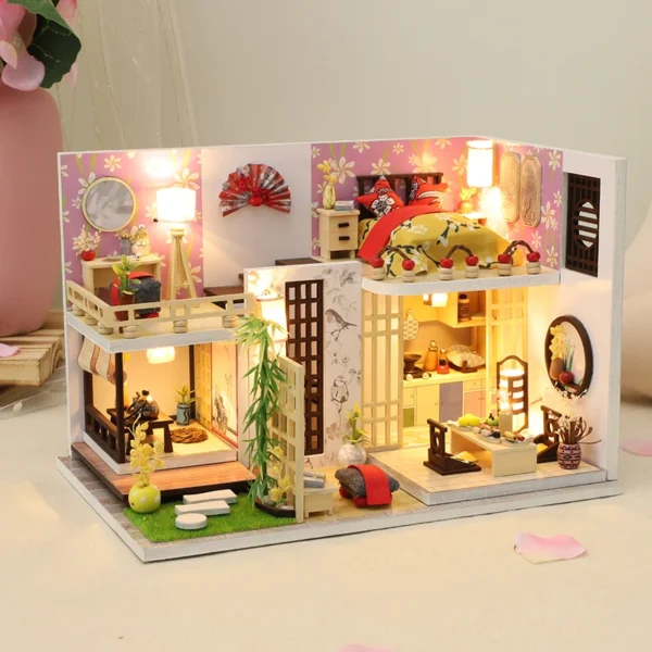 Miniature House Kits: DIY Wooden Japanese Casa with Furniture for Girls. - Image 3