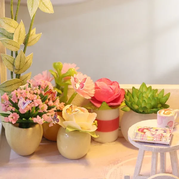 Miniature House Kits: DIY Duplex Apartment Model with Furniture - Image 3