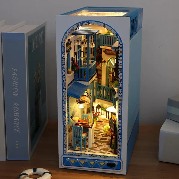 DIY Miniature House Kits: Wooden Book Nook for Creative Shelf Decoration - Image 5