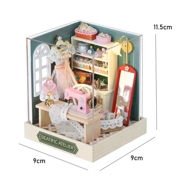 Miniature House Kits 3D Puzzle Model with Dust Cover - Home Decor Gift - Image 6