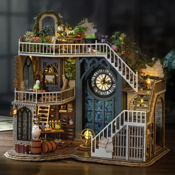 Discover New DIY Wooden Doll Houses: Miniature House Kits with LED Lights for Adults - Image 2