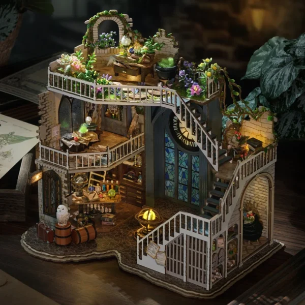 Discover New DIY Wooden Doll Houses: Miniature House Kits with LED Lights for Adults