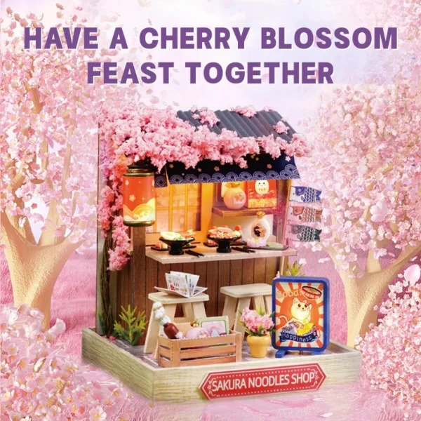Miniature House Kits: Create Your Own Sakura Noodles Shop DIY Set - Image 6