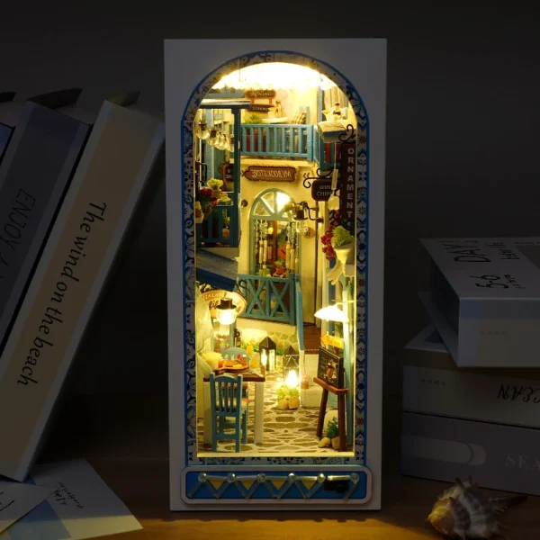 DIY Miniature House Kits: Wooden Book Nook for Creative Shelf Decoration - Image 4