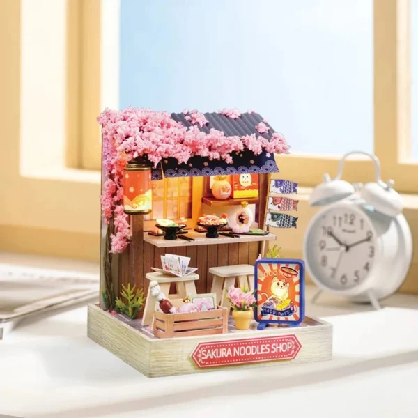Miniature House Kits: Create Your Own Sakura Noodles Shop DIY Set - Image 2